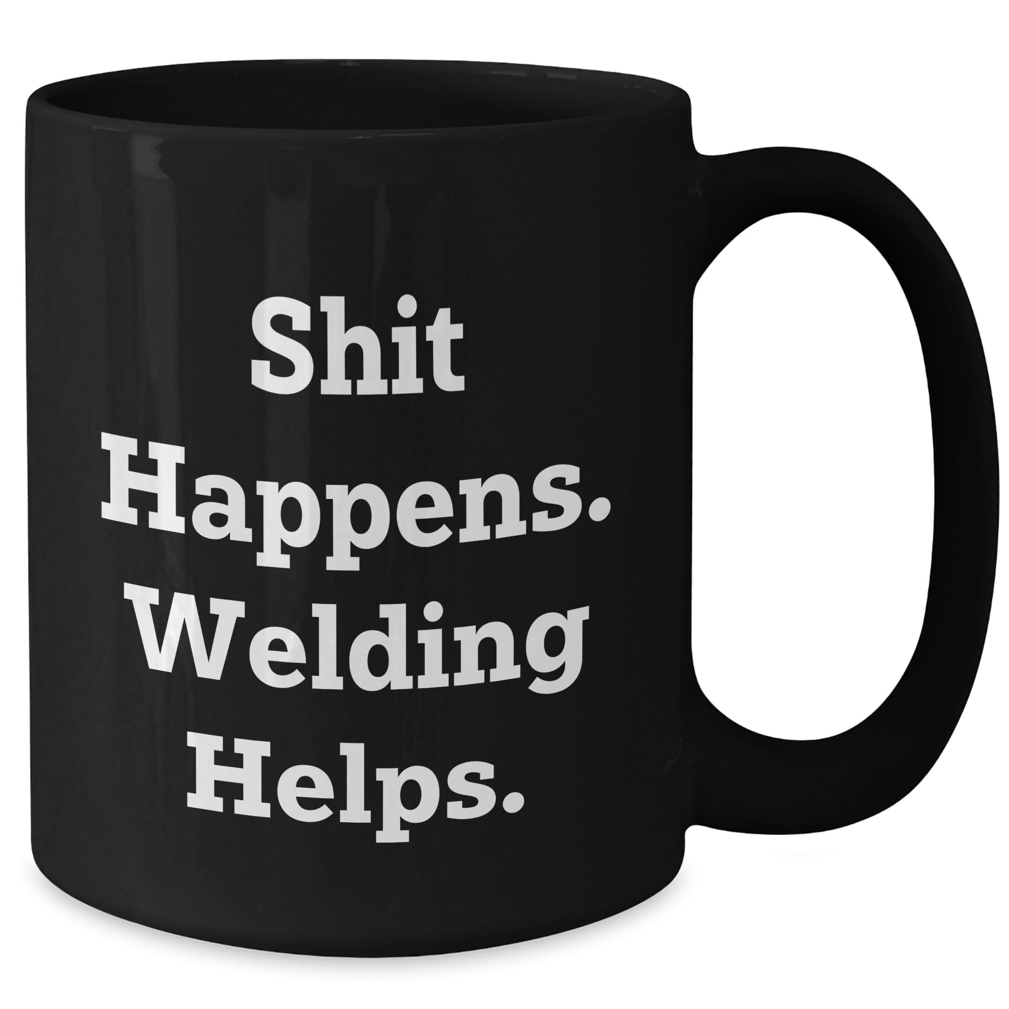 Welding Humor Black Coffee Mug for Birthday Unique Gifts from Friends to Coworkers, Funny Quote 