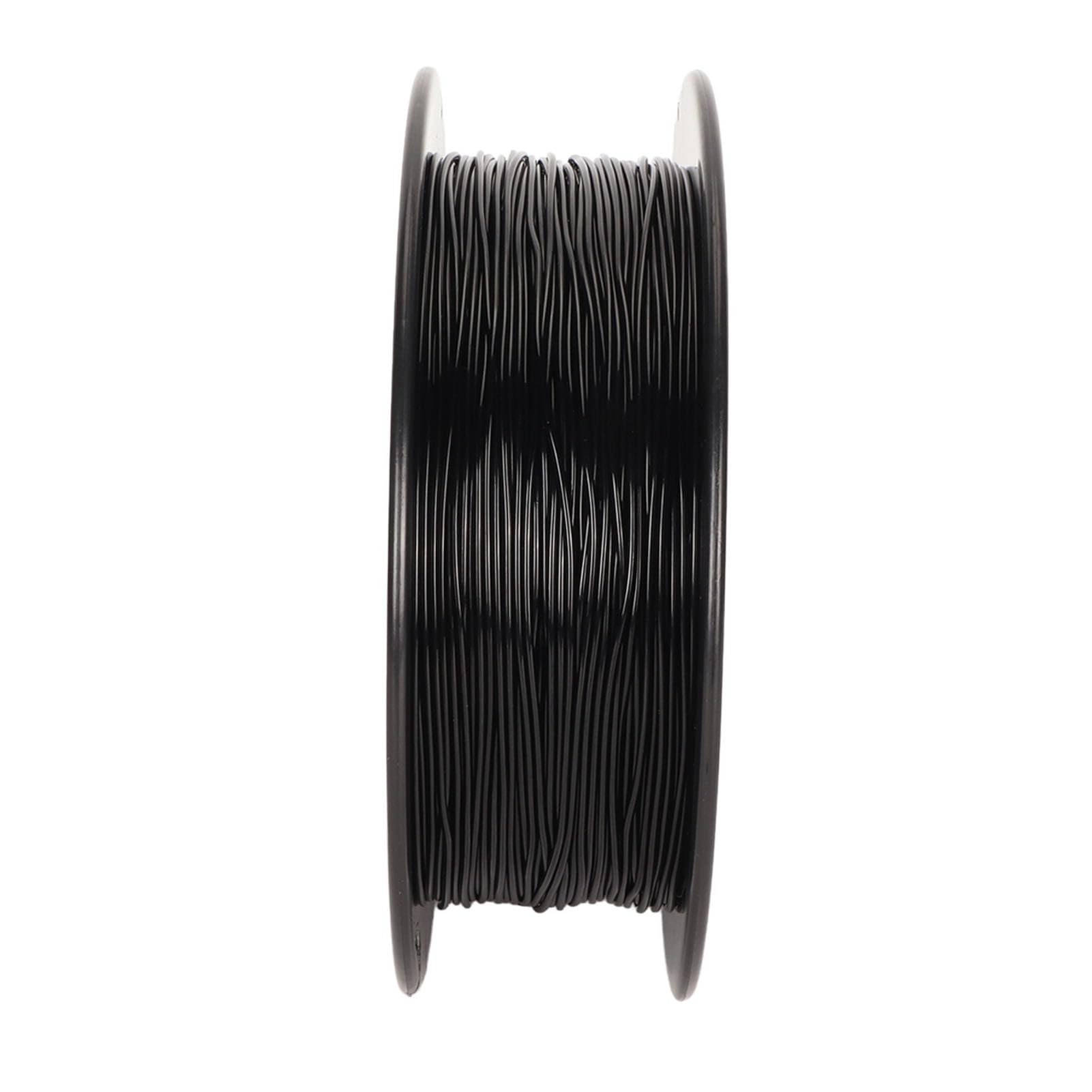 Filament TPU 1,75 mm 95A flexible haute vitesse 8 kg 1,8 lb Filament d'imprimante 3D sans obstruction pour la plupart des imprimantes (Noire)