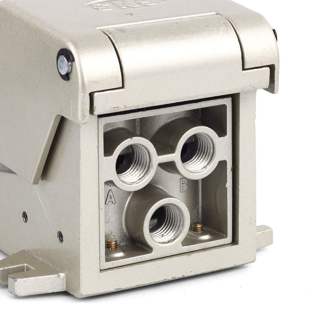 SNS Válvula neumática de pedal de pie, válvula de control de aire, 5 vías, 2 posiciones, rosca G1/4, control de presión de pie, interruptor de pedal con cubierta protectora FOV-320AC