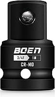 Vista 9 de BOEN Adaptador de enchufe de impacto de 1 "F a 3/4 "M, acero Cr-Mo, juego de adaptadores de enchufe para conversiones de controlador de impacto