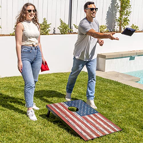 Image of GoSports Portable Cornhole Sets, 8 Styles - Choose 4 x 2 ft or 3 x 2 ft - Boards Include 8 Bean Bags, Travel Case, and Game Rules