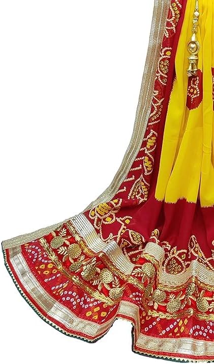 Rajasthani Piliya Pomcha Lehenga Choli – Traditional Bandhani & Gota Patti Work for Wedding & Festivals