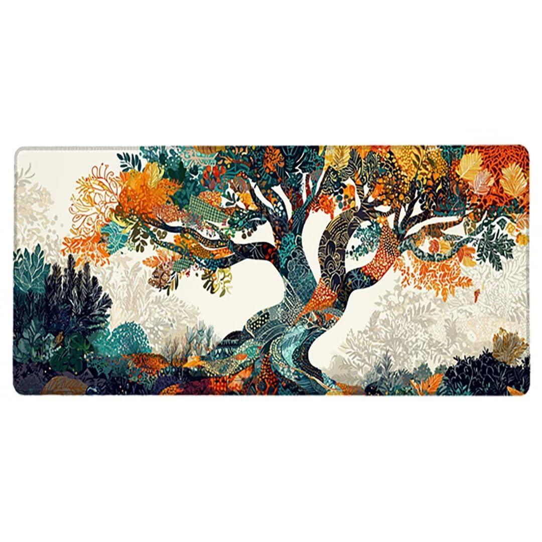 Fabryczna podkładka pod mysz XXL - 1400x600x3mm - Duża kolorowa mata na biurko z przeszytymi krawędziami i antypoślizgowa wodoodporna do komputera, laptopa poprawia precyzję i szybkość. -35480
