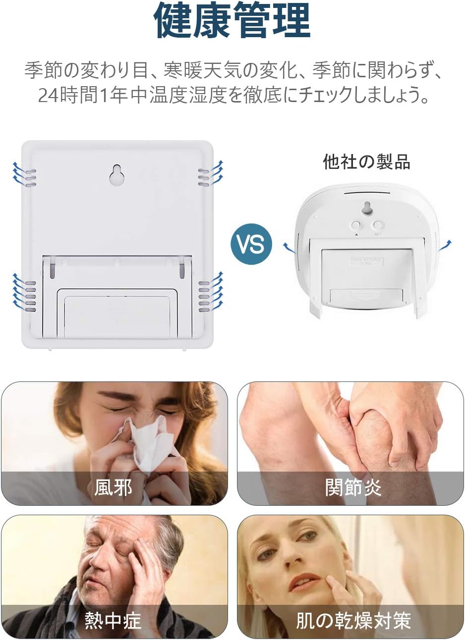 Nyuma view of the GAMRY Digital Thermometer Hygrometer showing battery compartment