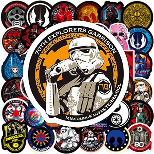 50Pcs Classic Movie Stickers For Star Wars To Girls Teens Boys,Cute Stickers For Water Bottles,Vinyl Waterproof Decals For Laptop,Bumper,Skateboard,Cartoon Sticker Gifts(Xqdz) #TOP3
