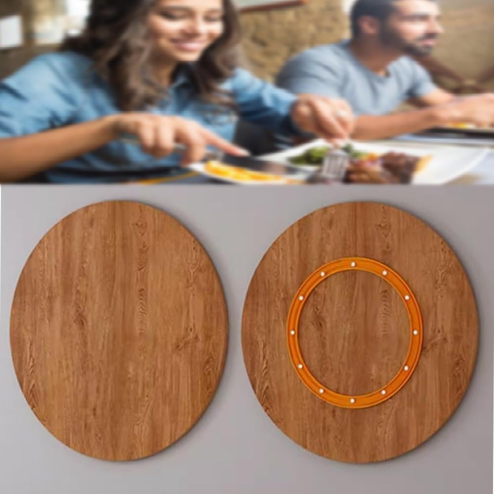 Grande vassoio girevole Lazy Susan in legno, da 50,8 cm a 88,9 cm, rotondo, per tavolo da pranzo e banconi della cucina, finitura in rovere bianco, perfetto per intrattenere e servire
