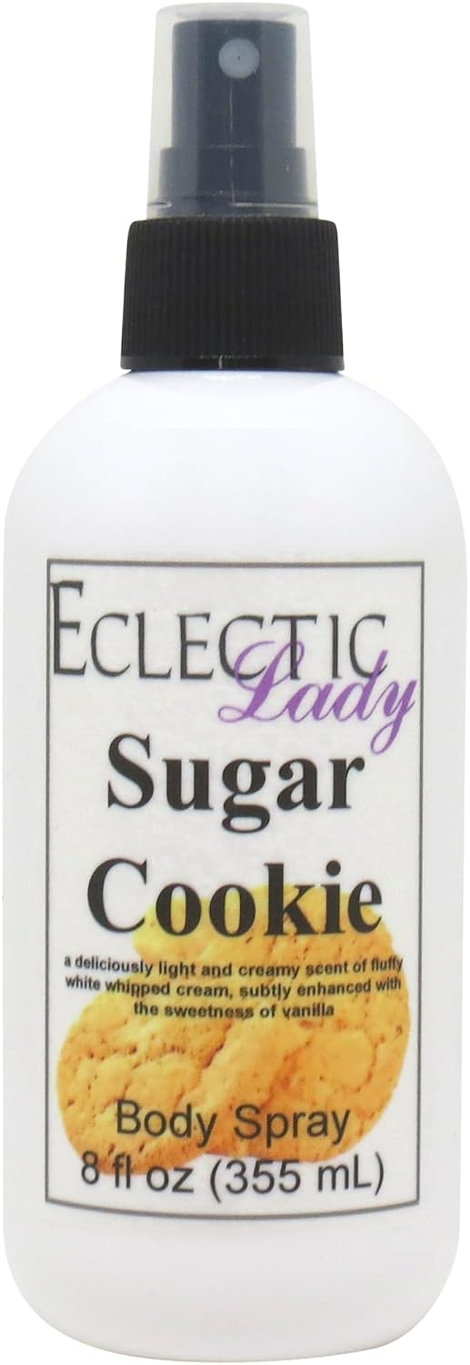 Eclectic Lady Sugar Cookie Body Spray, Double Strength, 16 ounces, Body Mist for Women with Clean, Light & Gentle Fragrance, Cologne with Soft, Subtle Aroma For Daily Use
