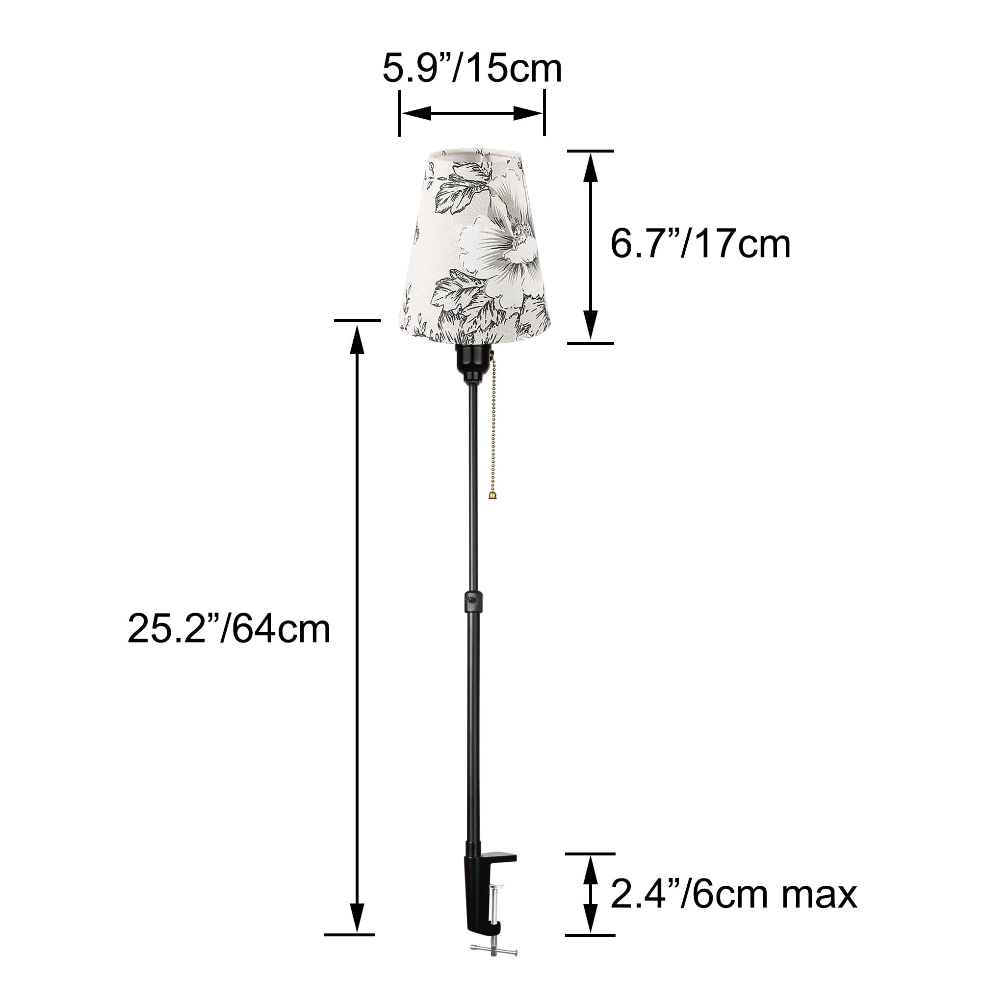 Modern Klemmleuchte,1 Packung Leselampe mit 2,5 m Kabel, Dimmbar Nachttischlampe,Augenpflege Schreibtischlampe für Heimgebrauch Büro, E27 Lampenhalterung - DZ0375G