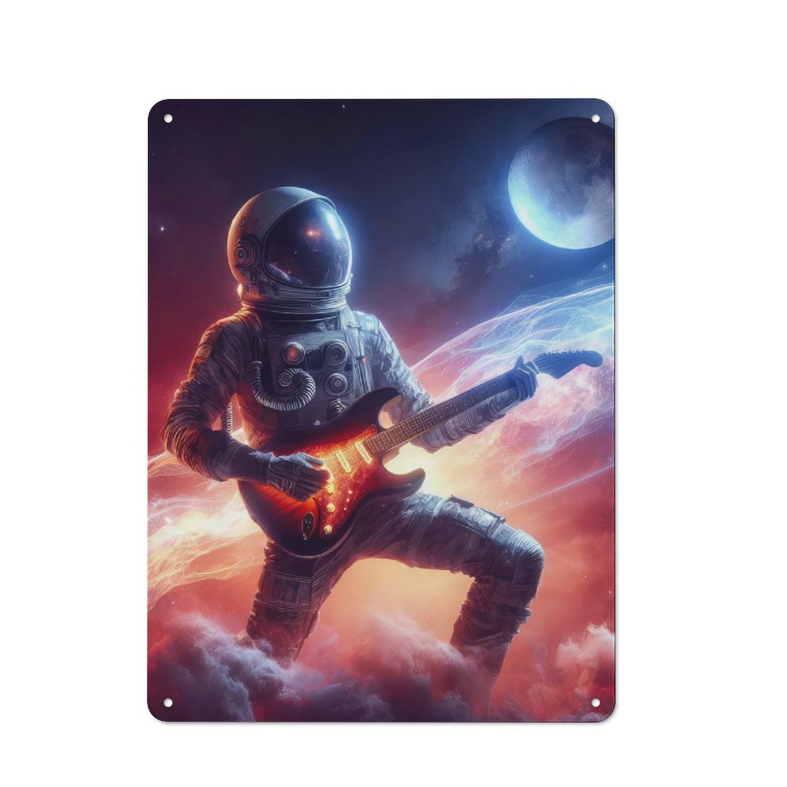 Junmoney Space Music Metal Plaque 40X30cm With For Hallway Wall, Retro Decor, For Wall Display Collectors