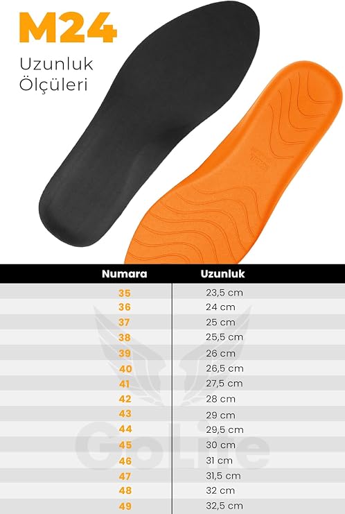 Extra Konfor Ayakkabı Tabanlığı, Memory Foam Hafızalı Topuk Dikeni İç Tabanlığı, Düz Taban - GoLite M24 Insole (Yeşil, 45)