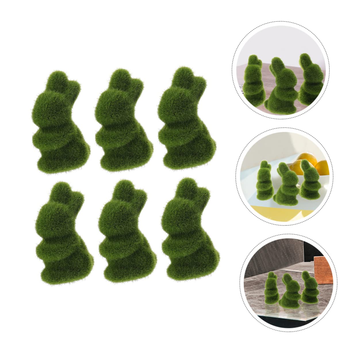 Abaodam STK Osterhase Kunstdekor Stehende Hasenfigur Für Dekoration Kaninchendekoration Zu Hause Tischdekoration Zu Ostern Gartendekorationen Künstliches Kaninchen Rasen Mini Füllstoff