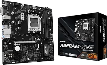 ASRock A620AM-HVS AMD Ryzen 9000/8000 / 7000 Serisi CPU Uyumlu (Soket AM5) A620A Micro ATX Anakart