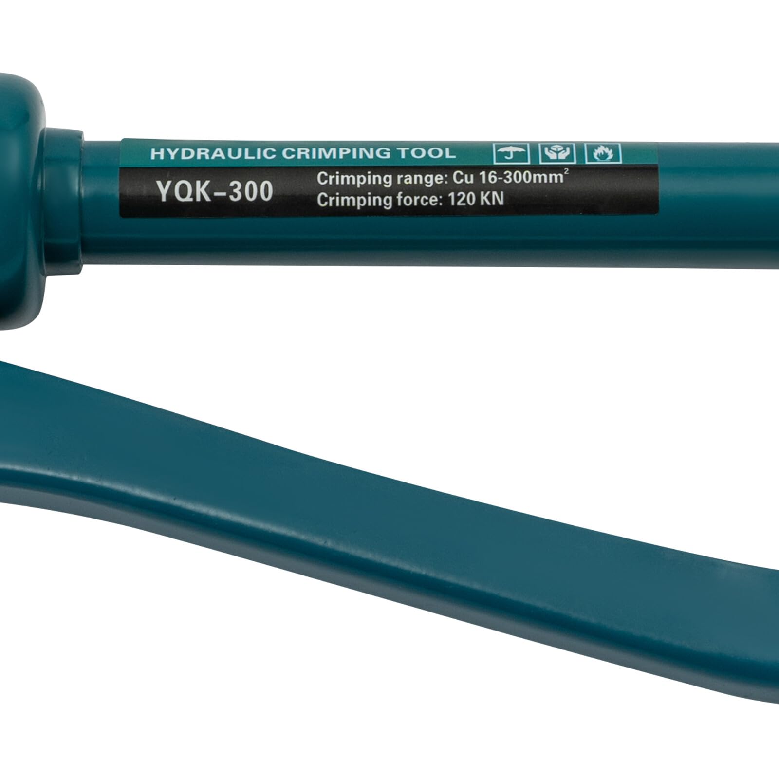 YQK-300 - Crimpadora hidráulica de 16 toneladas con 11 matrices de 16 a 300 mm², fuerza de crimpado de 120 KN, cabezal giratorio de 360°, mango ergonómico, para terminales de cables y tuberías