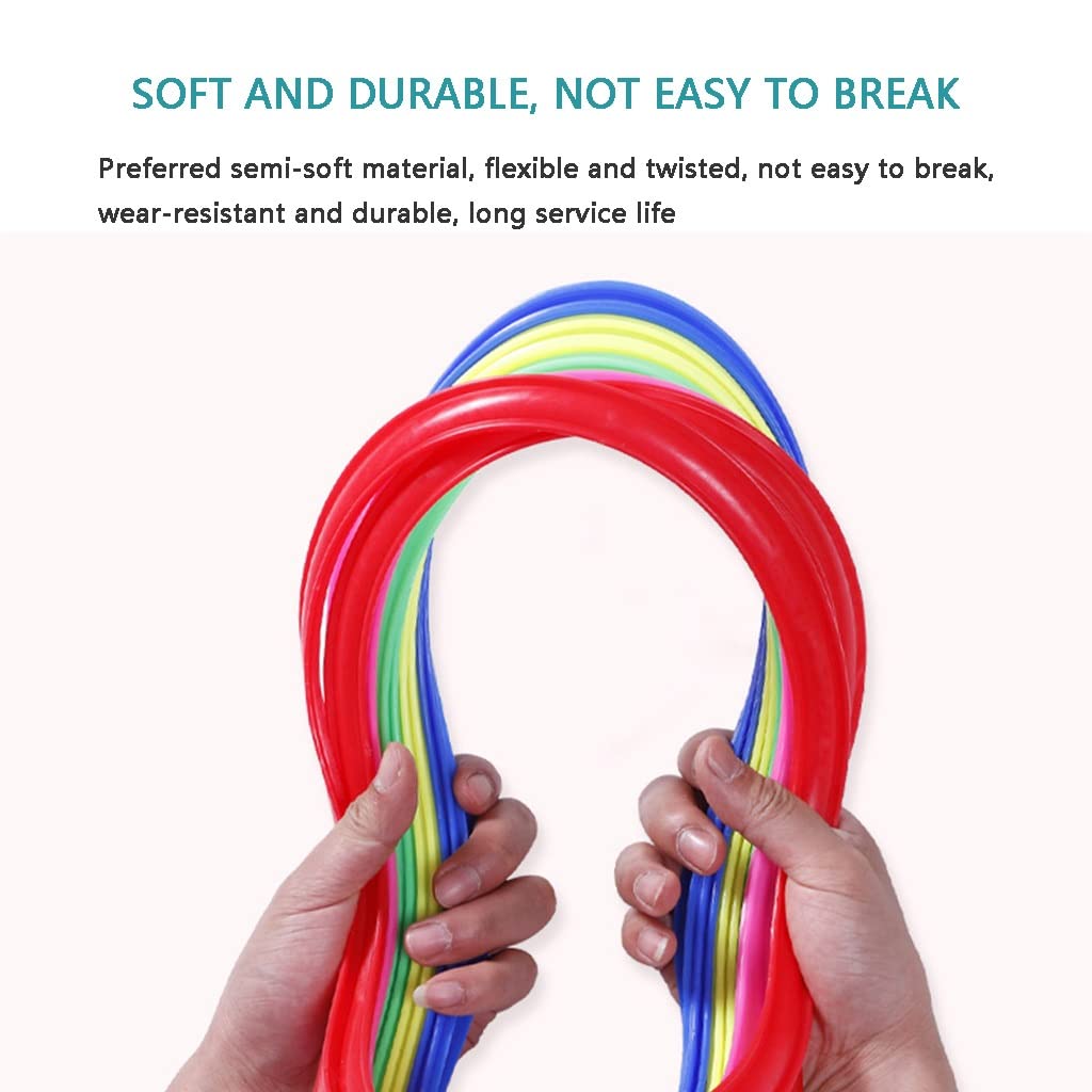 FETION Ensemble D'anneaux De Marelle, Avec 10 Cerceaux Et 10 Connecteurs, Cercles D'agilité De Vitesse For Entraîneurs, Gymnases, Athlétisme/8010