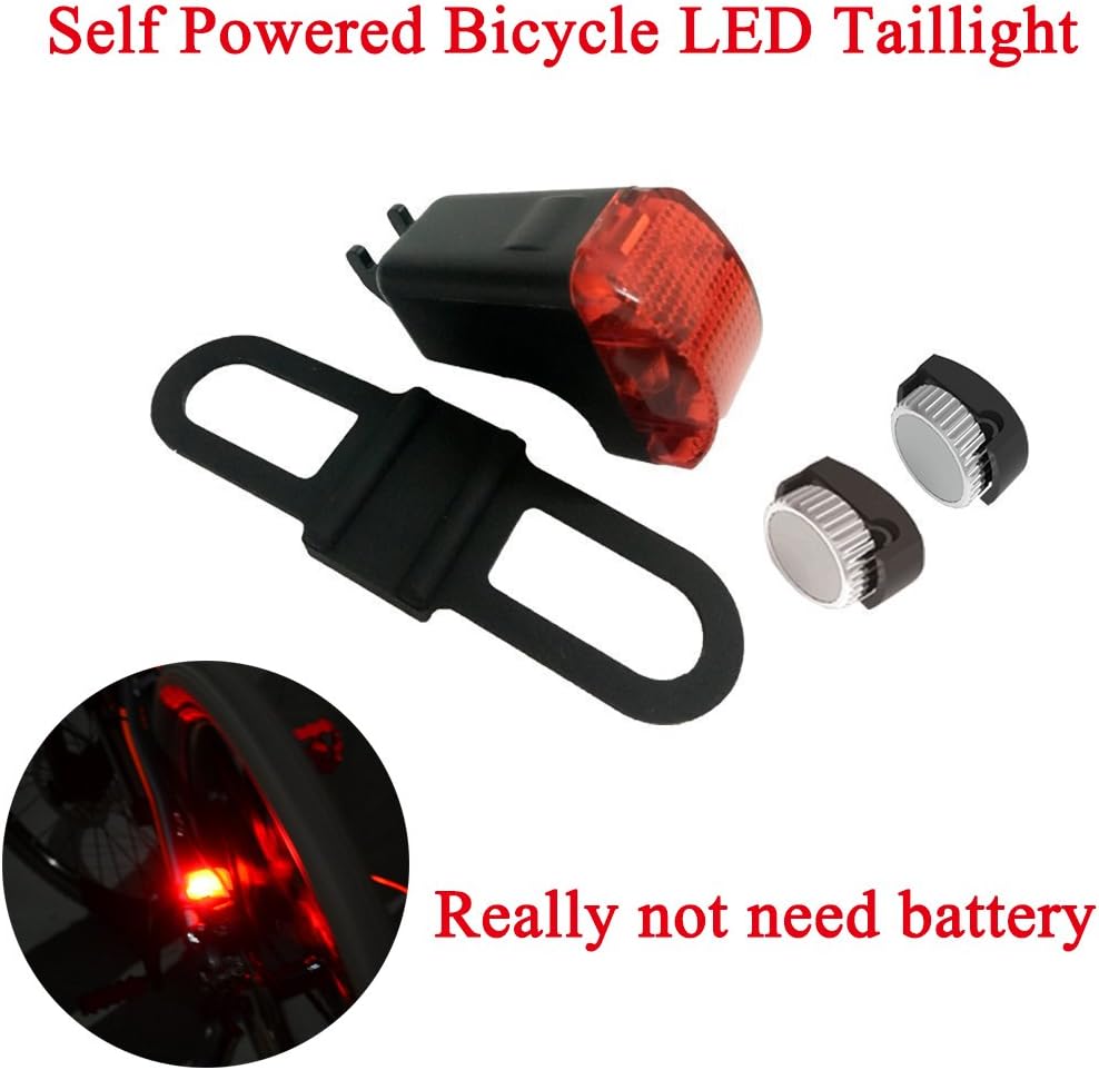 Self-Powered Bike Taillight Waterproof LED Super Bright Red Bike Tail Night With Two Magnet Sensor Bicycle Rear Light With Two Magnet Sensor