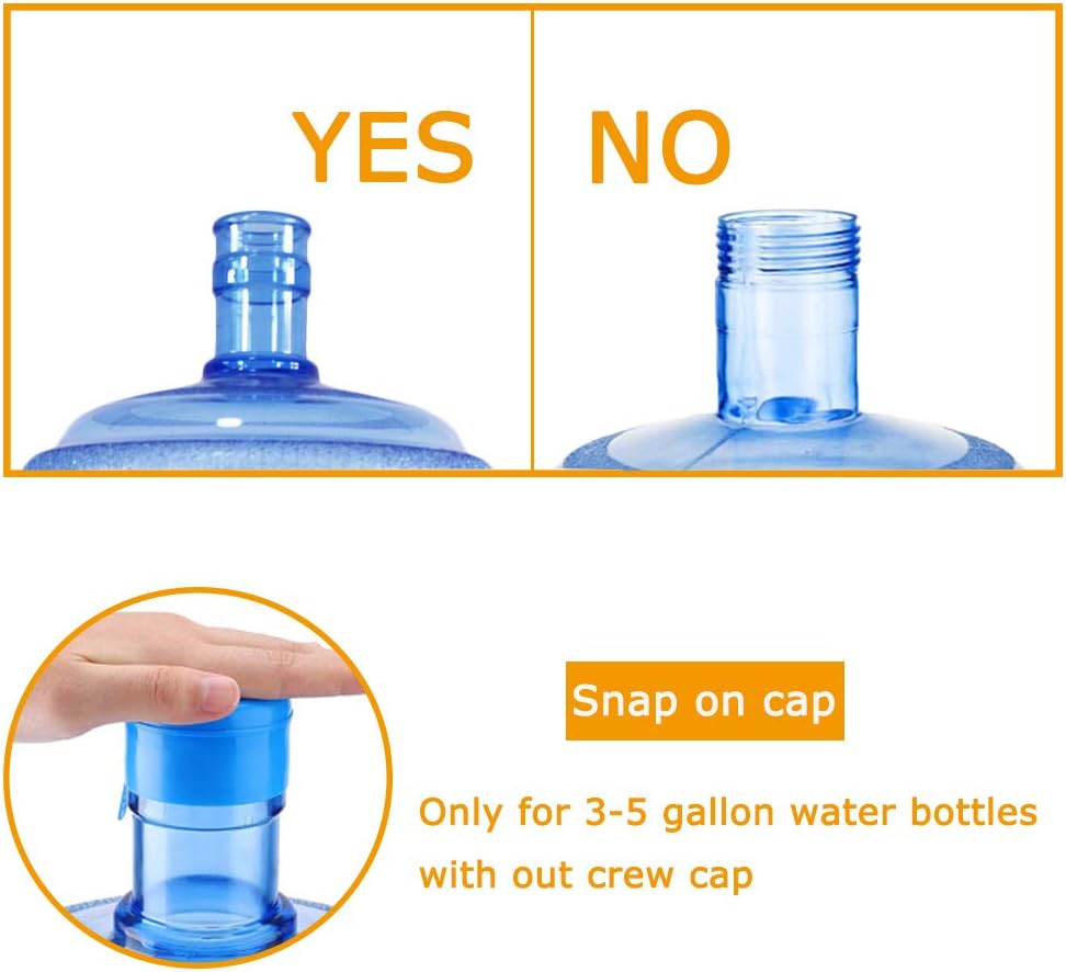  30 Pack Non Spill Caps,Reusable 55mm 3 and 5 Gallon Water Bottle Snap On Cap,Replacement Non-Spill Anti Splash Water Jug Caps thumbnail