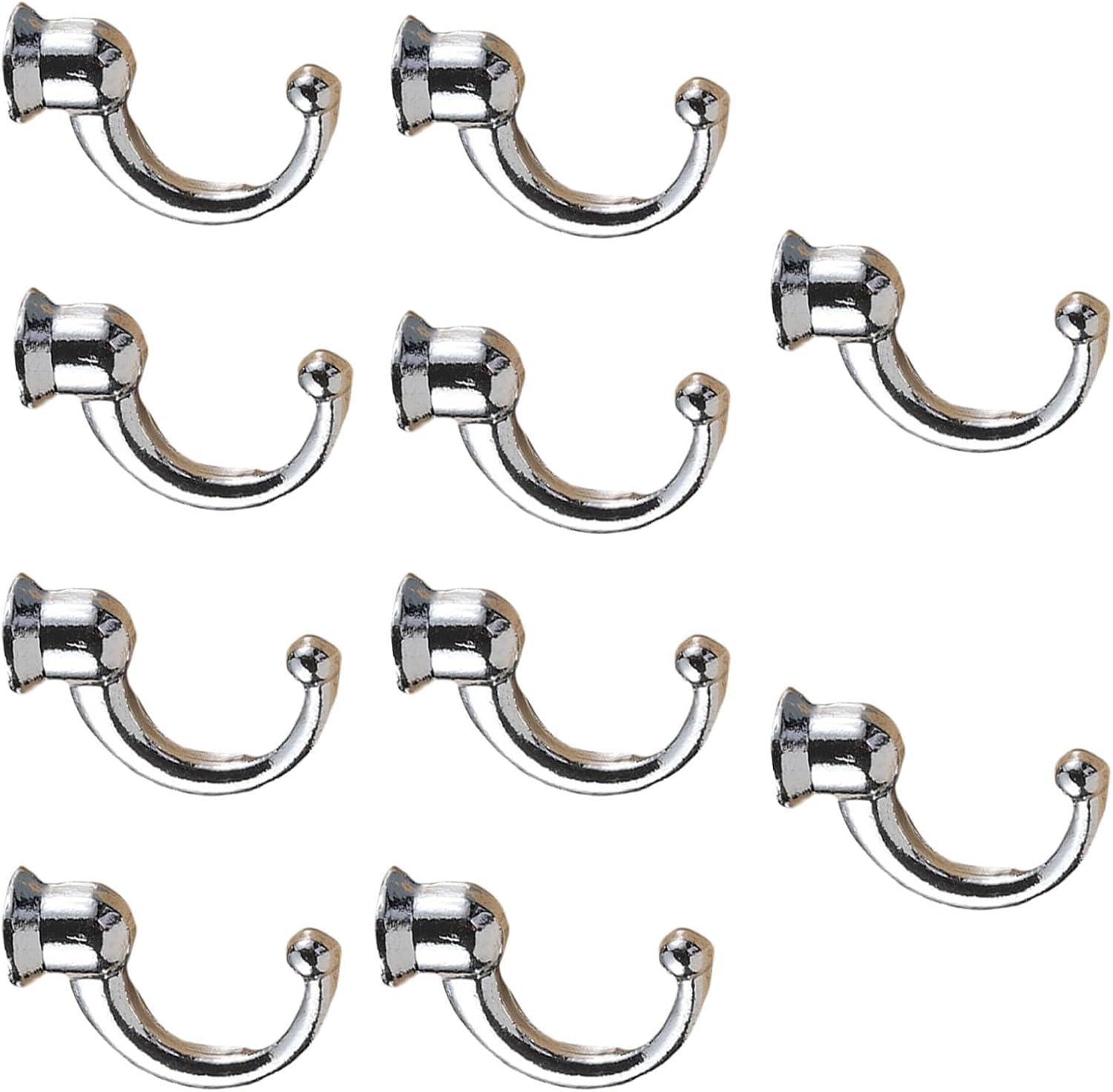 PAQWTYB Hooks, 10 Pack Wall Hook Single-Hole Zinc Alloy Small