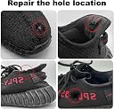 Inralimot 4 Pcs Shoe Heel Repair, Strong Self-Adhesive Shoe Patches for Holes, Easy and Quick Shoe Hole Repair Kit Heel Protectors for Sneakers, Leather Shoes, Casual Shoes and High Heels Black gallery image