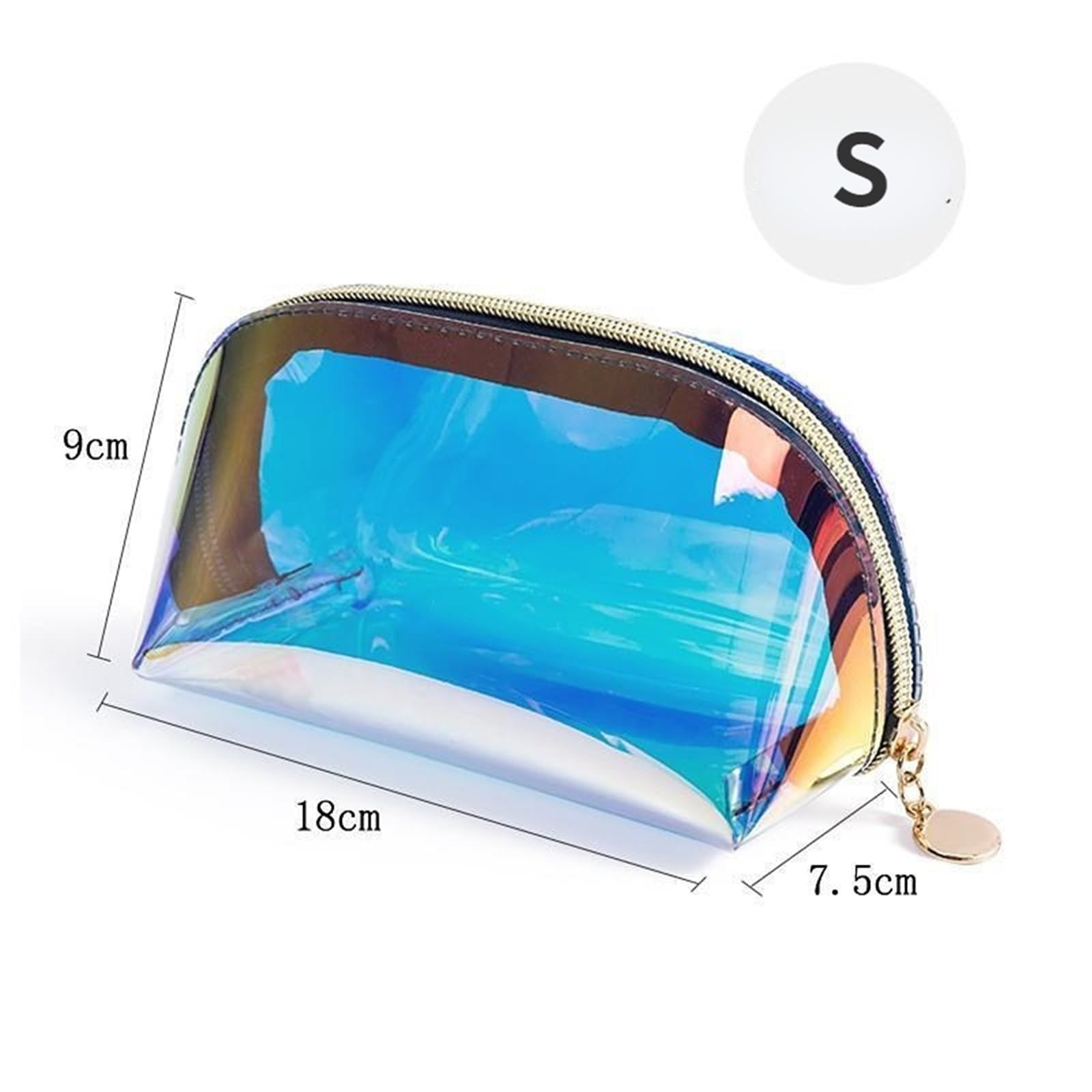 Kosmetyczki Kosmetyczka damska Torba na kosmetyki PVC Przezroczysty organizer Damska torebka szminkę kosmetyczka do przechowywania kosmetyków(S)