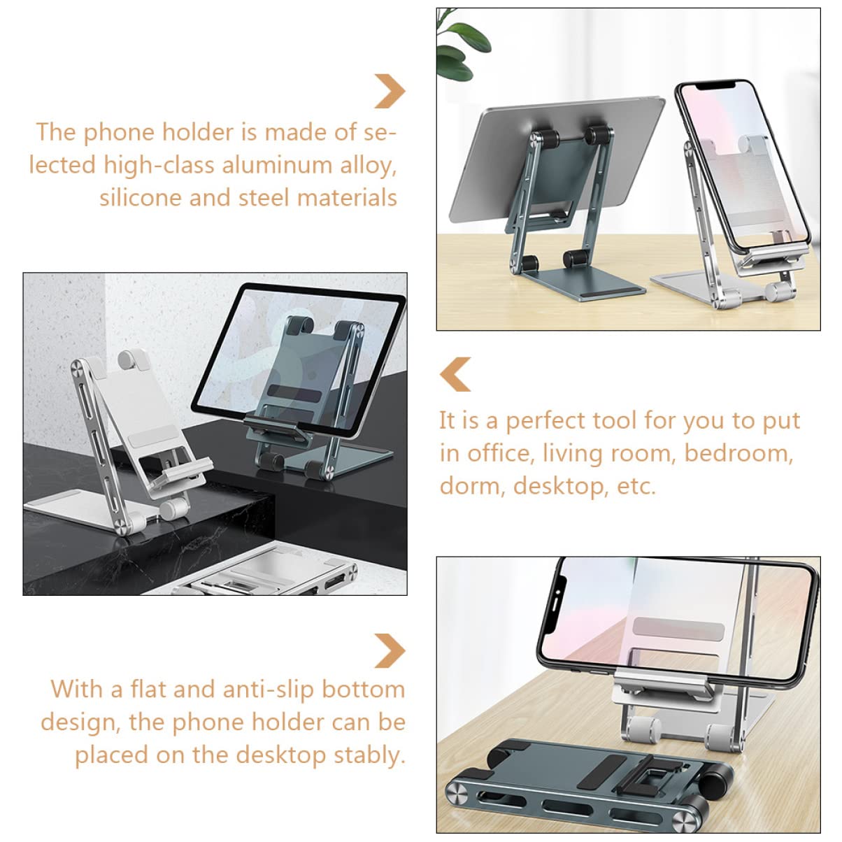 jojofuny Supporto Per Telefono Da Scrivania Supporto Pieghevole Per Tablet Ufficio Casa