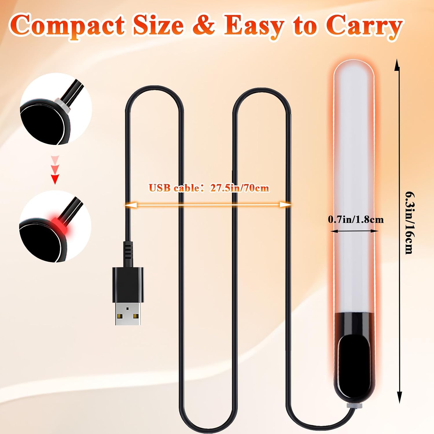 Sex Toy Warmer for Male Masturbator Sex Doll, USB Heating Rod for Silicone Toys, Fast Heating Stick with Automatic Temperature Control and LED Indicator, 118℉ Anal Vagina Pocket Pussy Warmer