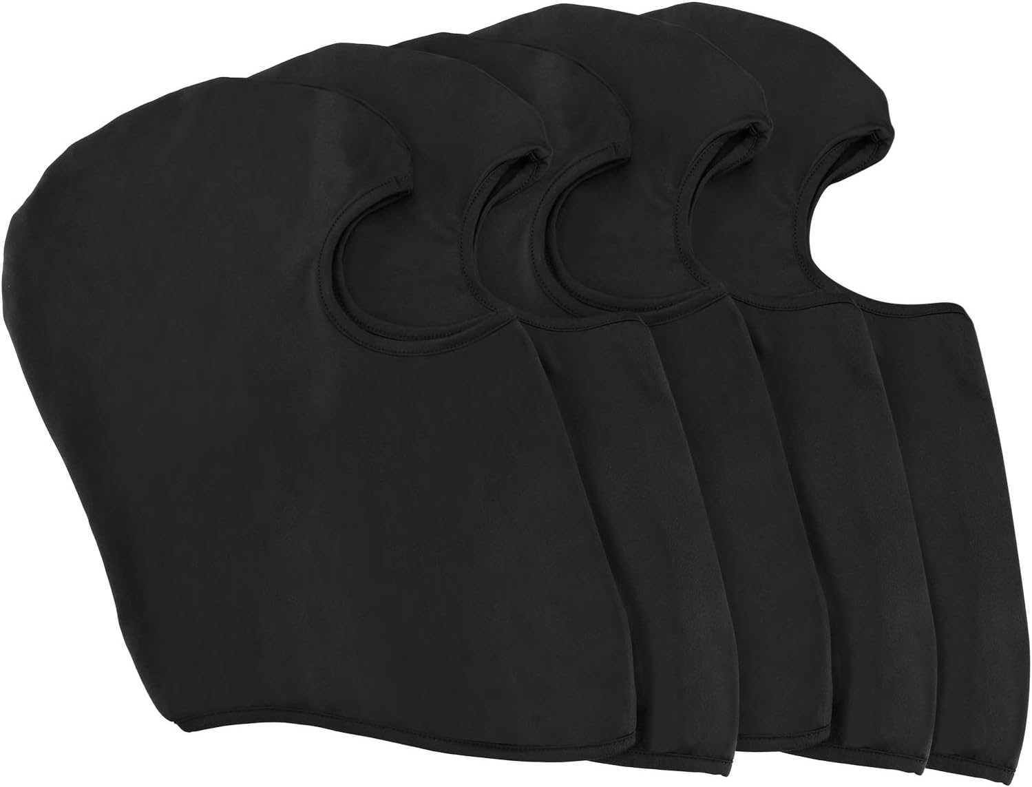 6 Pcs Ski Mask Full Face Cover Balaclava Summer Face Covering Ice Silk UV Protection for Men Outdoor Cycling Running Hood(Black) - Image 5