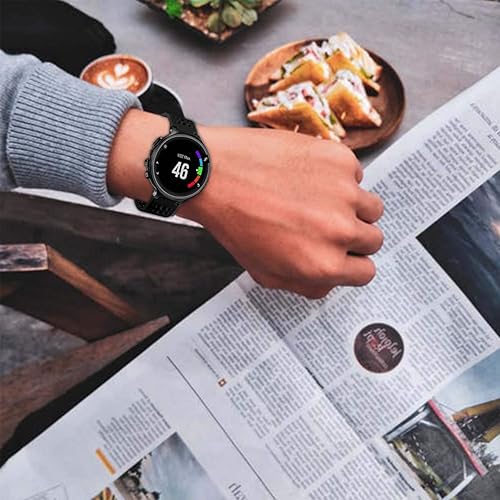 Miniatura 6 de GVangel - Correa compatible con reloj inteligente Garmin Forerunner 235, correa de silicona suave de repuesto para 220230235620630735XT235 Lite,