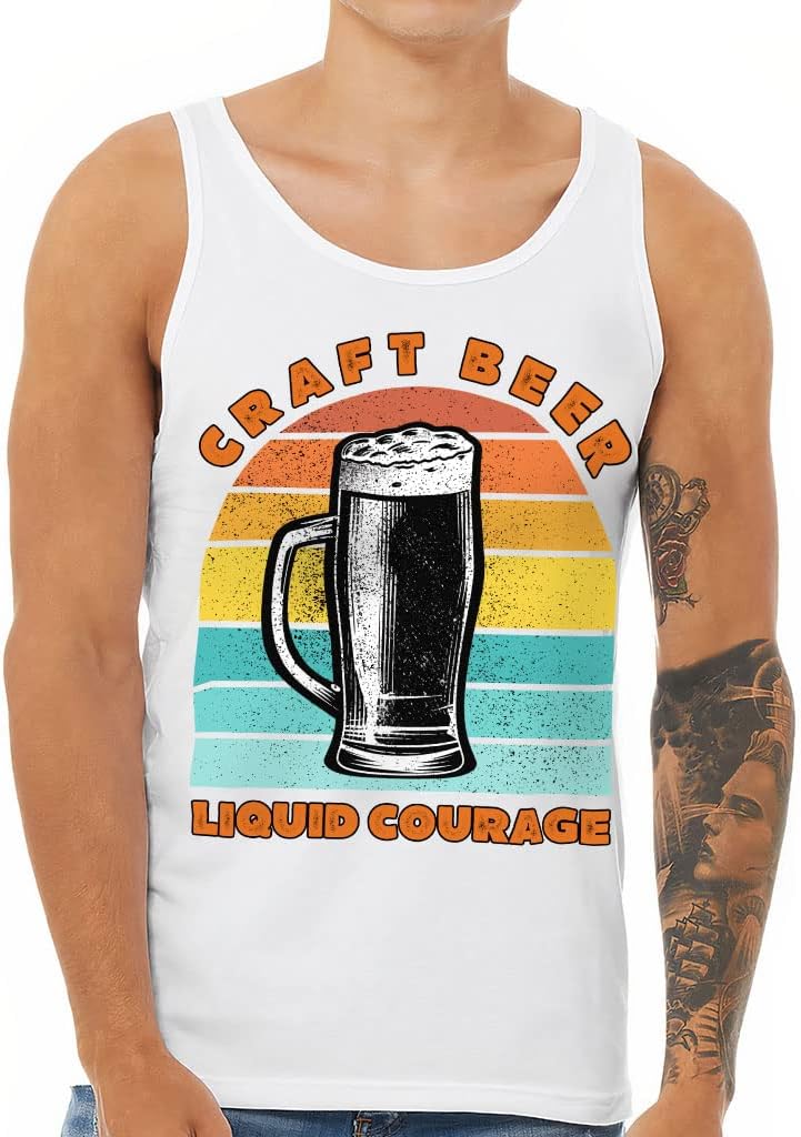Craft Beer Tank - Vintage Workout Tank - Cool Art Jersey Tank