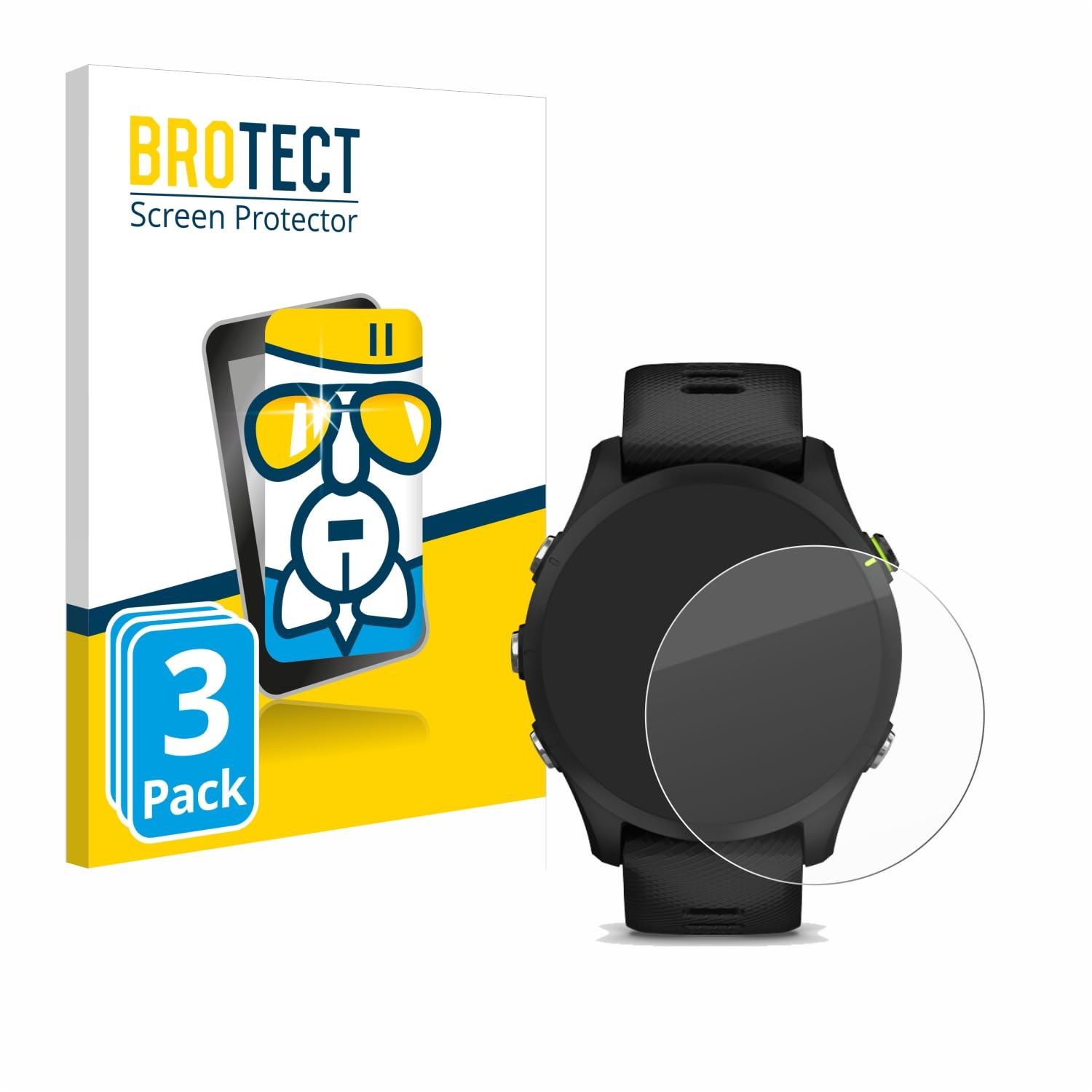 Savvies - Protection écran Verre 9H Pour Garmin Forerunner 55 - 3 Pièces - Anti-rayures, Anti-traces - Verre Trempé