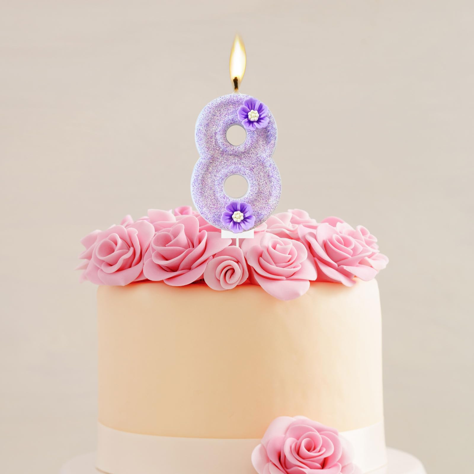 12 Velas Altas De Cumpleaños Con Flores, Velas Para Tartas De Cumpleaños, Velas En Tonos Pastel