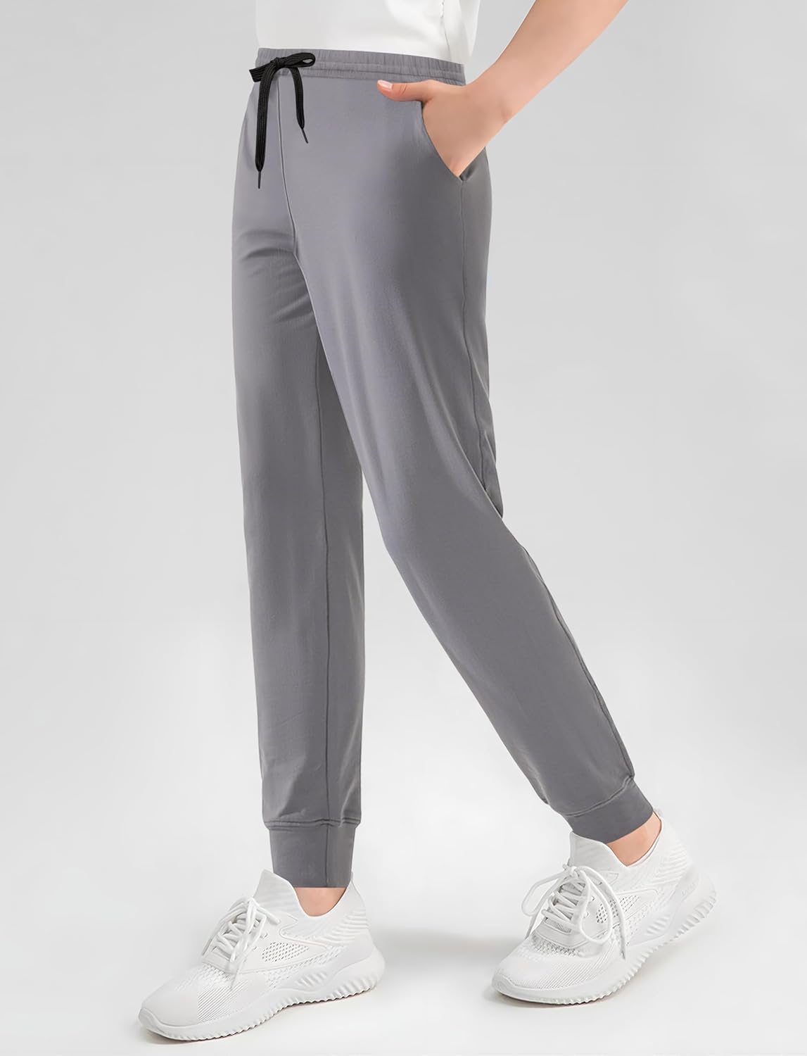 VOGRYE 3 Pack: Girls' Dry-Fit Jogger Sweatpants Soft Active Athletic Kids Joggers with Pockets & Drawstring - Image 5