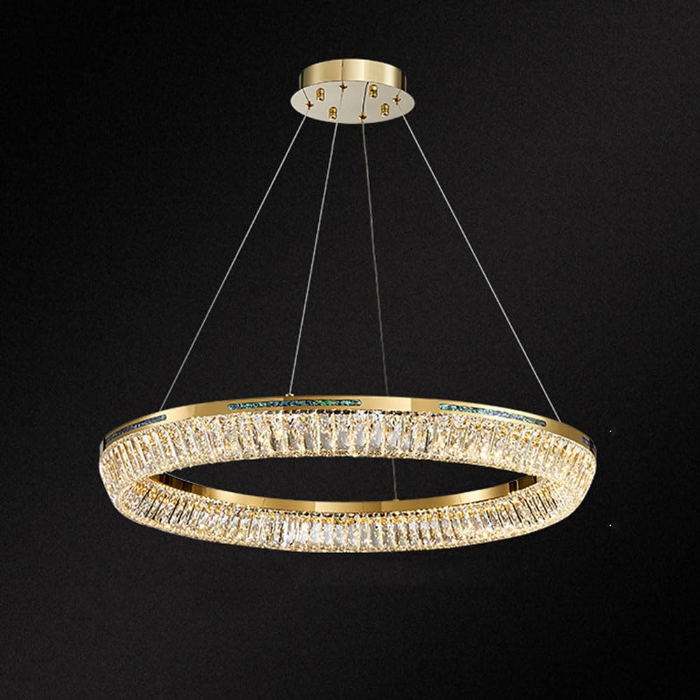 HXYSXHJUO Italian minimalist crystal chandelier, luxury high-end art for living room bedroom dining sample lamps and lanterns,60CM