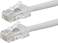 Vista 1 de Buhbo Cable de red Ethernet Cat5E UTP de 0.5 pies (6 pulgadas) sin arranque (paquete de 10), color blanco