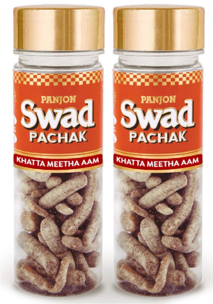Panjon Swad Khatta Meetha Aam Mukhwas (Pack Of 2 X 130 Grams) | Digestive Mouth Freshener | Hygienically Packed Traditional Pachak | Tasty Mouthfresheners | After-Meal Snack | Dry Mukhwas.