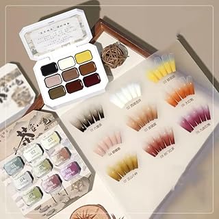 Pat Ombre ジェル ネイルポリッシュ ファスト グラデーション ペインティング ジェル DIY フレンチネイル マニキュア ソリッド UV ニス ペイント アート ジェル (ygs、1.5gx9colors)