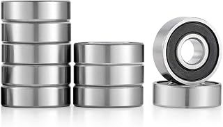 R6-2RS Bearings,3/8 x 7/8 x 9/32Inch Ball Bearing R6-RS Double Rubber Sealed Shielded Bearing ID 3/8in, OD 7/8in,Thickness 9/32in Deep Groove Ball Bearing for 3D Printer,Scooters Ball Bearing 10pcs