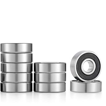 R6-2RS Bearings,3/8 x 7/8 x 9/32Inch Ball Bearing R6-RS Double Rubber Sealed Shielded Bearing ID 3/8in, OD 7/8in,Thickness 9/32in Deep Groove Ball Bearing for 3D Printer,Scooters Ball Bearing 10pcs