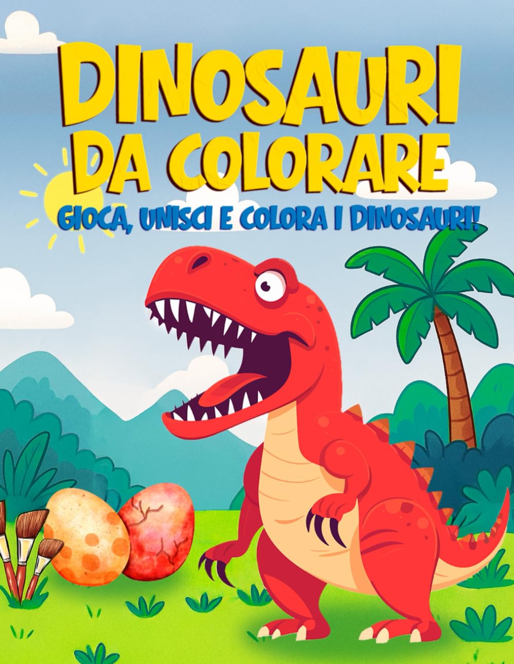 DINOSAURI DA COLORARE: Gioca, unisci e colora i dinosauri!