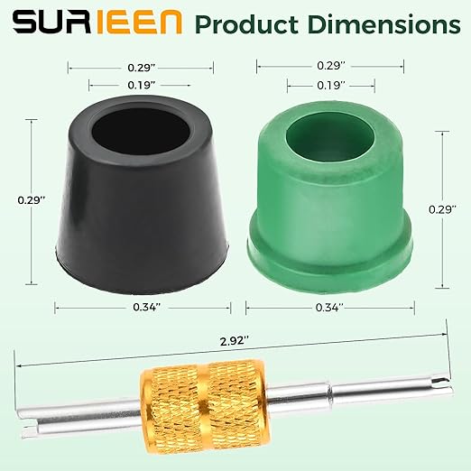 Kit de Juntas Tóricas de Goma R410A/R134A para Manguera de Carga de A/C 1/4" miniatura 6