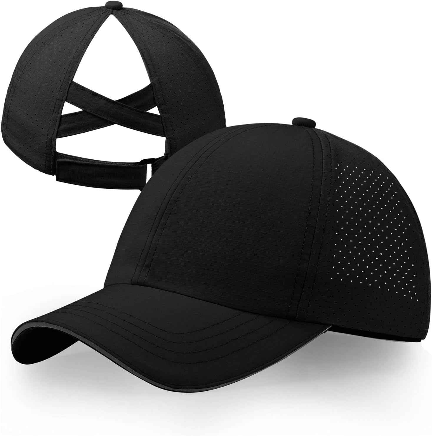 BAOPLAYKIDS Kids Active Ponytail Hat, Ponytail Cap, Girls