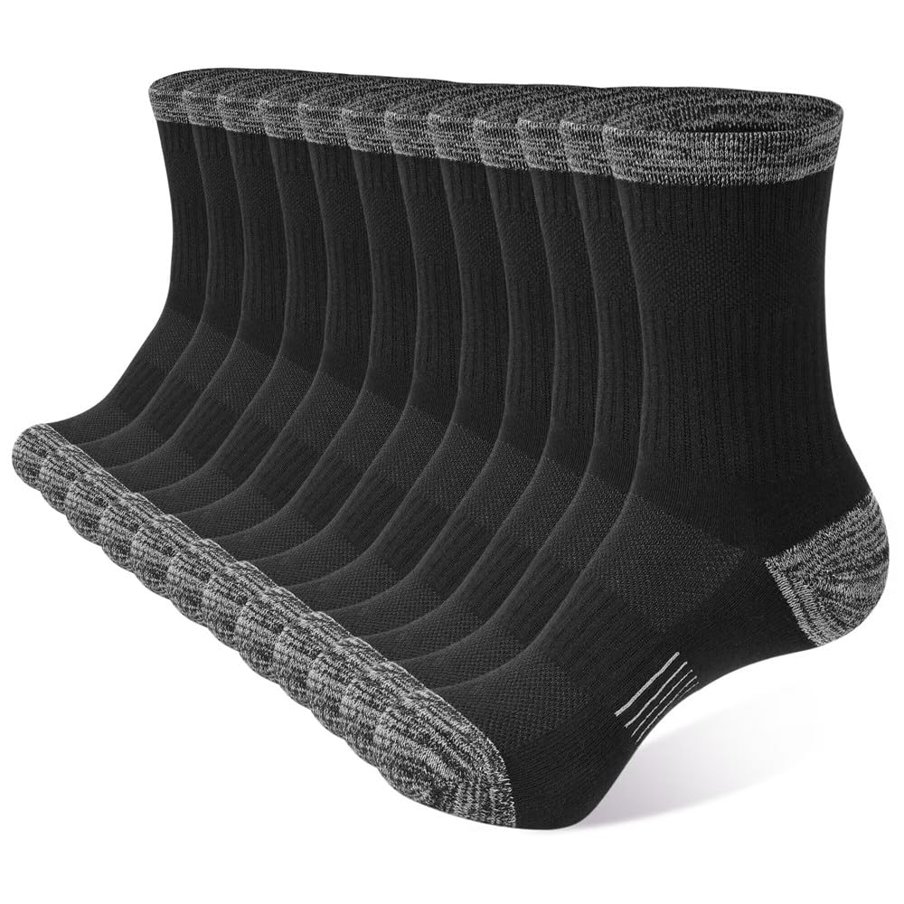 BUDERMMY Socken Damen 35-38 39-42 Wandersocken Damen Baumwolle Sportsocken für Damen Socken Atmungsaktiv Hochleistung Gepolsterte Laufsocken
