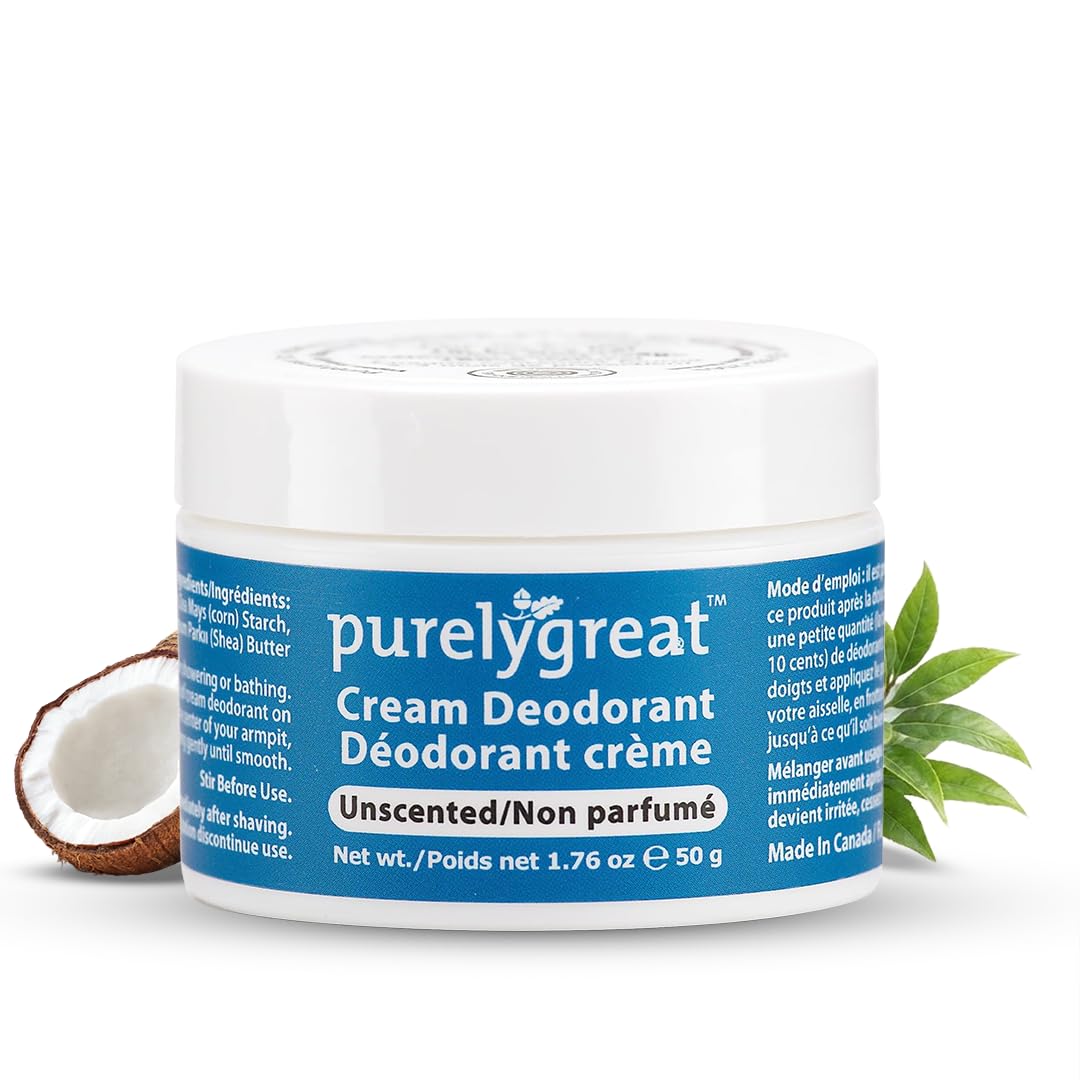 SARAFINE deodorant cream 3本 Purelygreat Unscented Natural Cream Deodorant for Men & Women