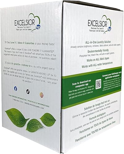 Miniatura 9 de Excelsior Detergente para ropa con quitamanchas - Líquido concentrado - Aroma fresco - Ecológico, biodegradable, libre de disolventes y fosfatos