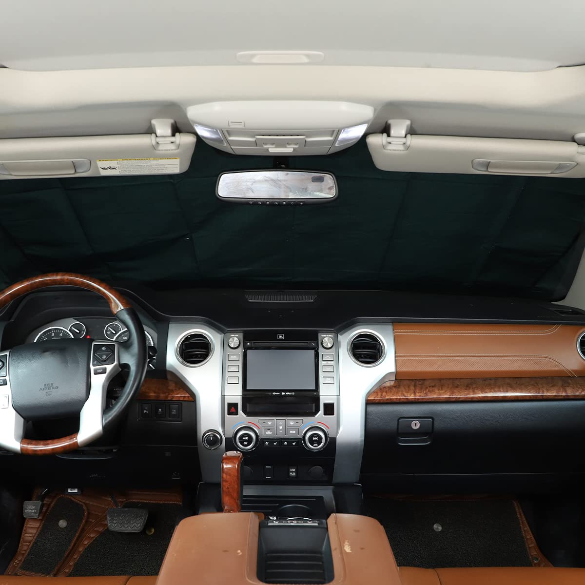 CHEAYAR Copertura neve parabrezza compatibile con Toyota Tundra 2015-2021, impermeabile/antivento/polvere/protezione solare/copertura parabrezza auto inverno estate (modelli 2015-2021)