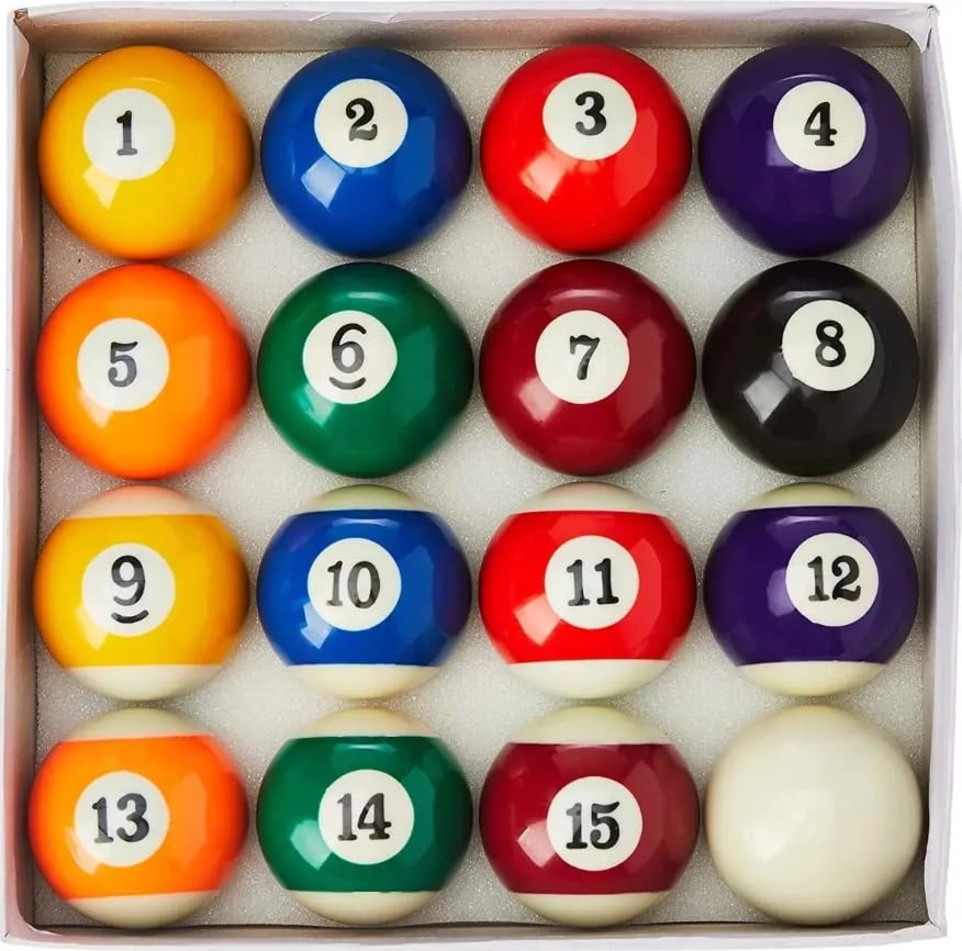 Jogo De Bolas Sinuca Profissional Bilhar 50mm + Branca 54mm