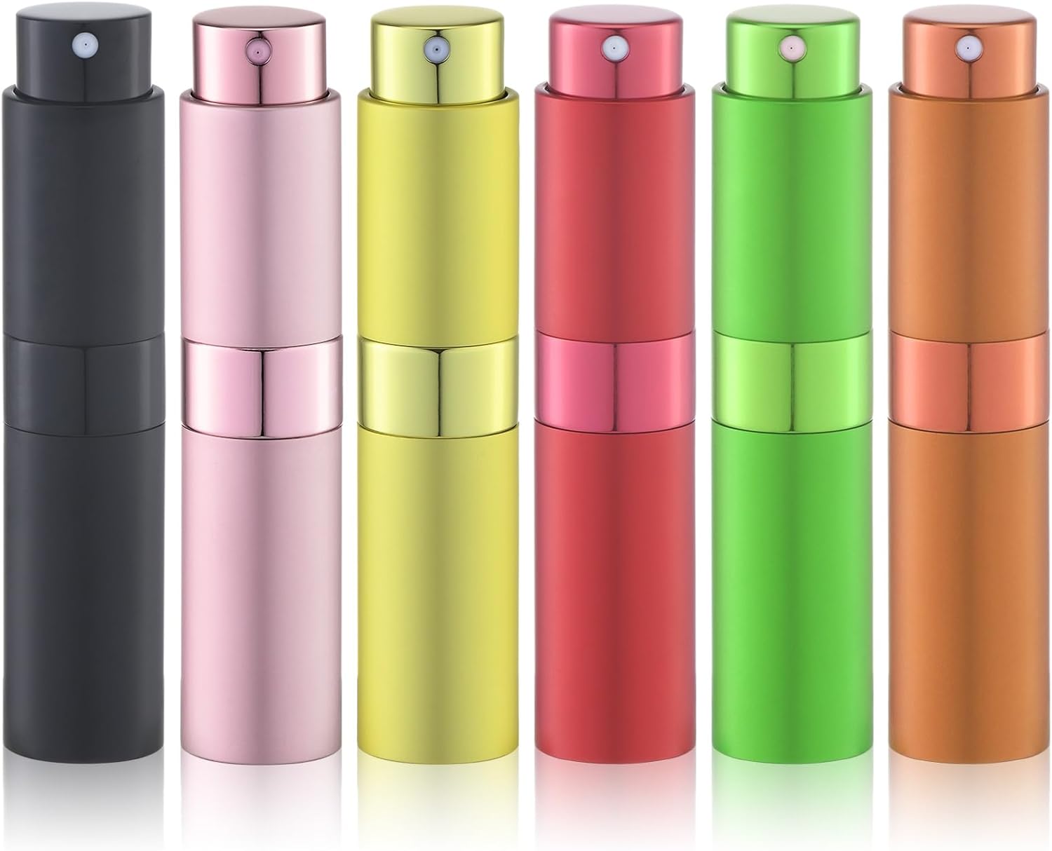 Travel Perfume Bottle Refillable – Cologne Spray Atomizer Mini – Small Travel Size Empty Sprayer for Refill Sample Container – Portable Fragrance Decant Dispenser for Women Men 8ml 6PCS Red