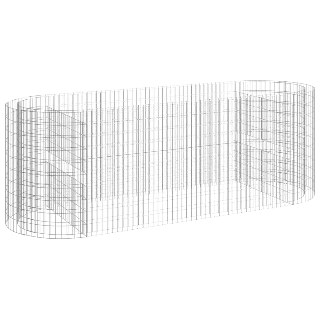 Gabion potager surélevé fer galvanisé 300x100x100 cm bac à fleurs et jardinière