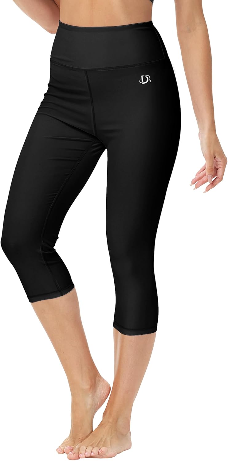 Deerose Swim Pants for Women Swim Capris High Waisted Sun Protection UPF 50+ Long Swimming Leggings Shorts - Image 5