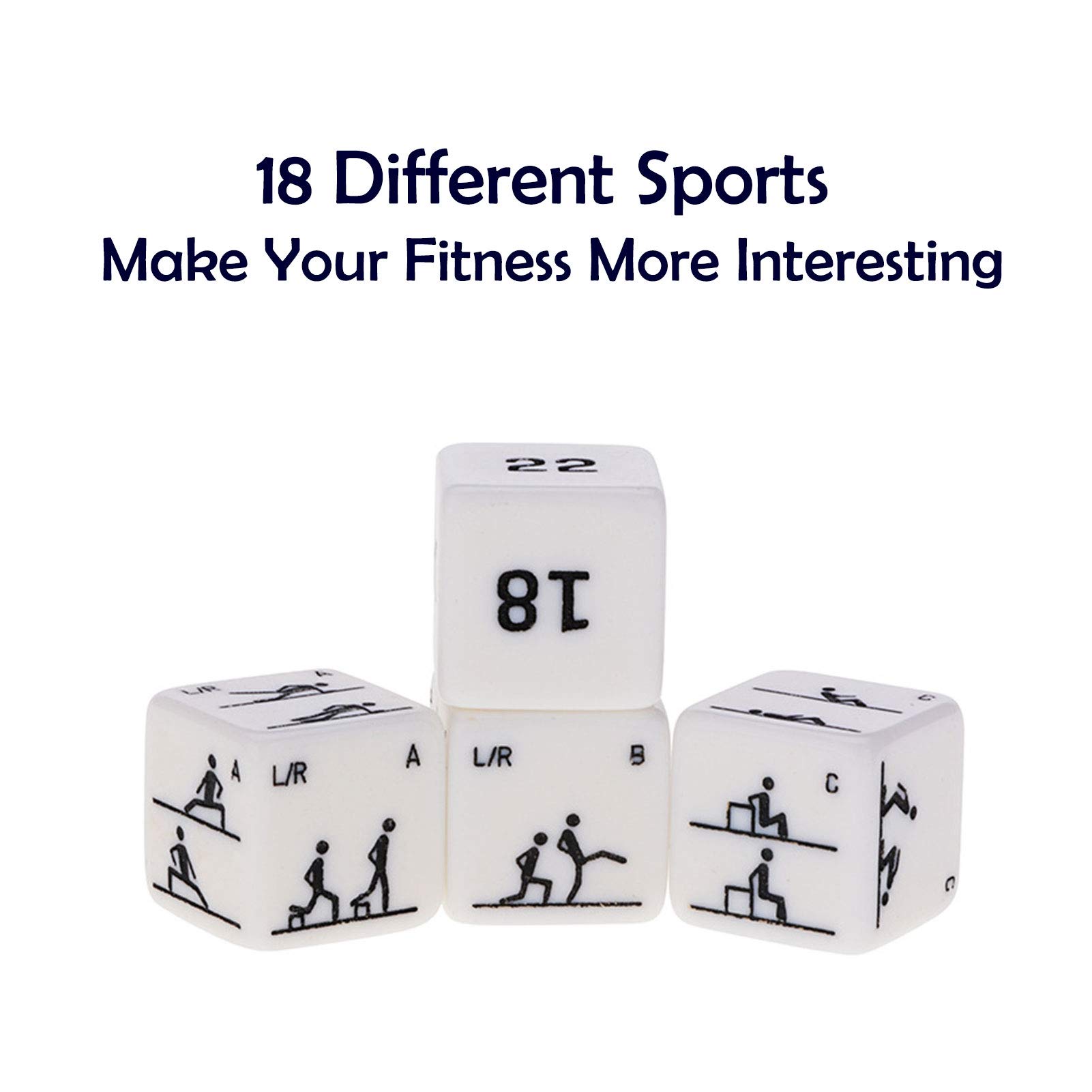 Lot De 4 Dés En Mousse Fitness – Dé D’Exercice Sport 12 Faces – Gym, Entraînement à La Maison – Occasion