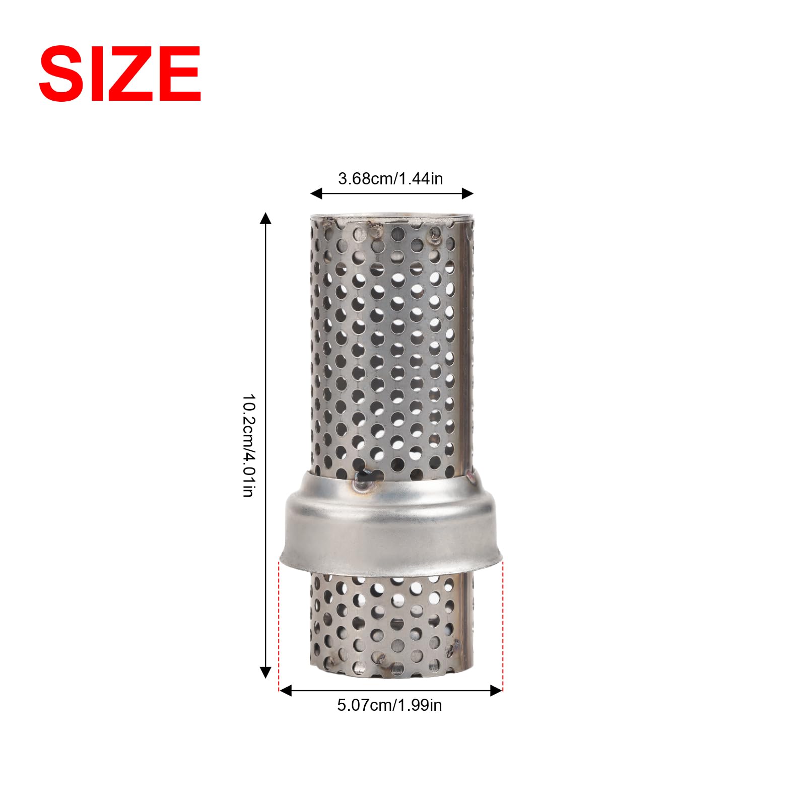 Larcele Silenziatore di Scarico Universale Moto 51mm, Silenziatore di Scarico Universale Moto Deflettore DB Killer Silenziatore di Scarico XSQ-04 (Corto)